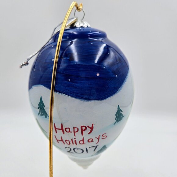 Pier 1 Li Bien Santa And Penguins Christmas Ornament Decoration 2017 With Box - Picture 4 of 10